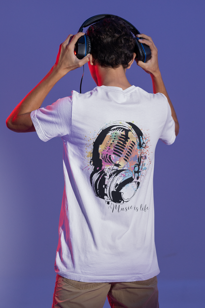 Multicolored headphone (Print on back)
