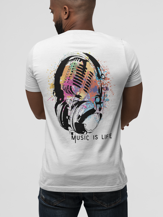 Multicolored headphone (Print on back)