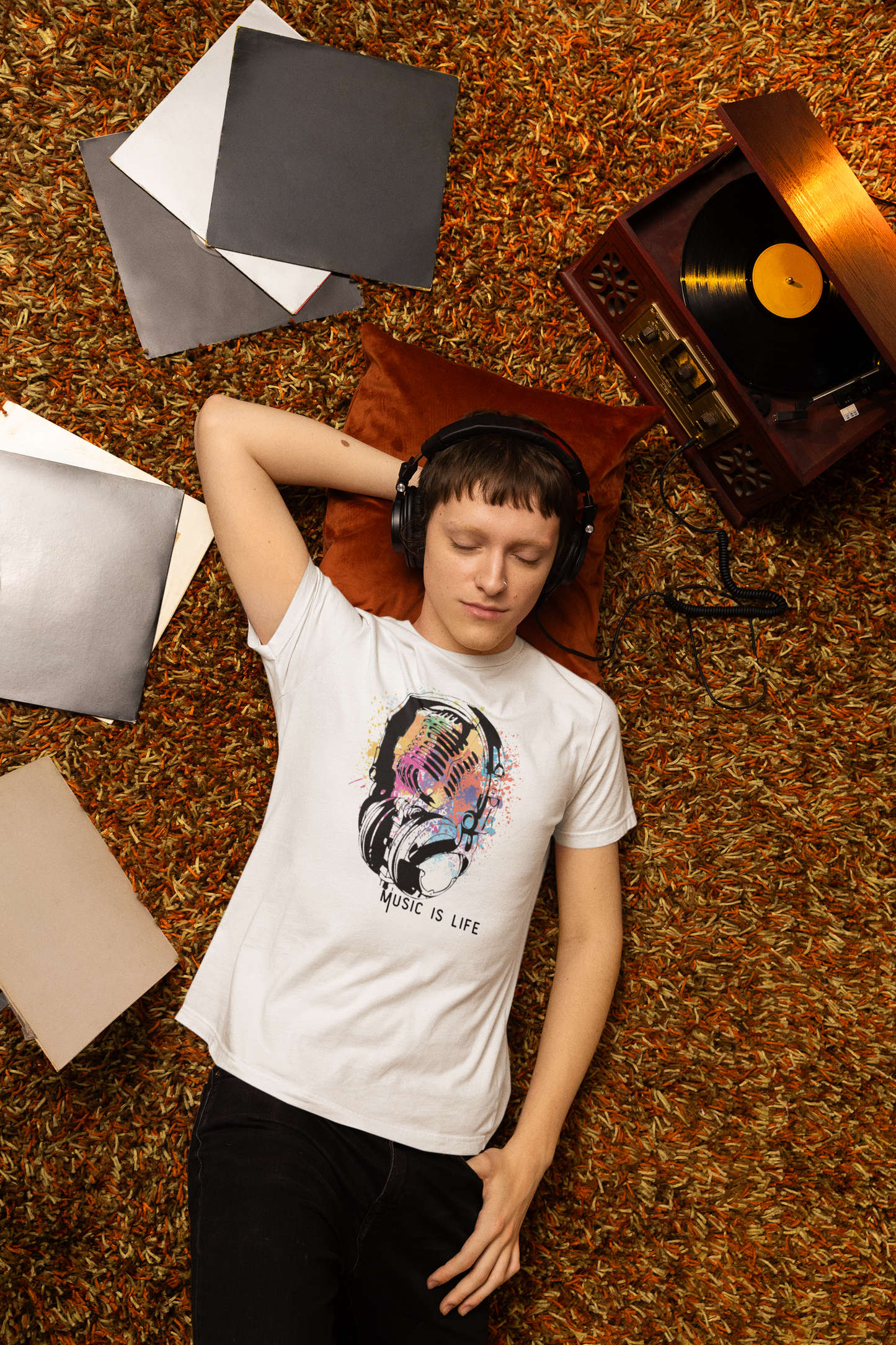 Multi colored Headphone (Print on front)